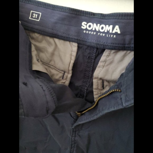 SONOMA Mens Navy Cargo Shorts 31 - Picture 2 of 4
